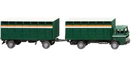 Mercedes Benz 家畜輸送トレーラートレイン トレーラー / Wiking 1/87 建設機械模型 工事車両