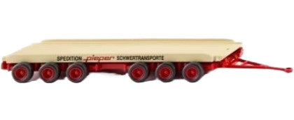 6軸 フラットベッドトレーラー 運搬車 荷台 働く車 模型 ダイキャスト モデル / Wiking 1/87 ミニカー 模型