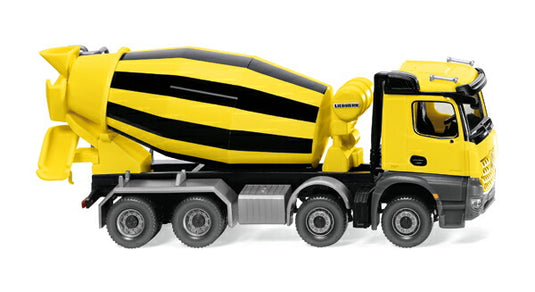 Mercedes-Benz Arocs Liebherr コンクリートミキサー イエロー & ブラック / WIKING 1/87