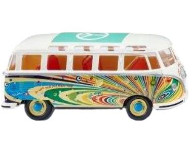 フラワーパワー Volkswagen T1 バス / Wiking 1/40 建設機械模型 工事車両