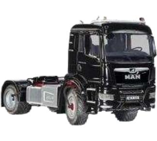 MAN TGS 18.510 4x4 ブラック トラック / Wiking 1/32 建設機械模型 工事車両