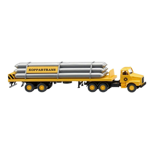 Koppartrans ボルボ N12 ガス輸送セミトレーラー / Wiking 1/87 ミニカー トラック模型