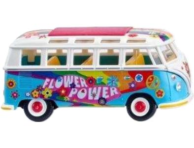 フラワーパワー Volkswagen T1 サンババス / Wiking 1/87 建設機械模型 工事車両