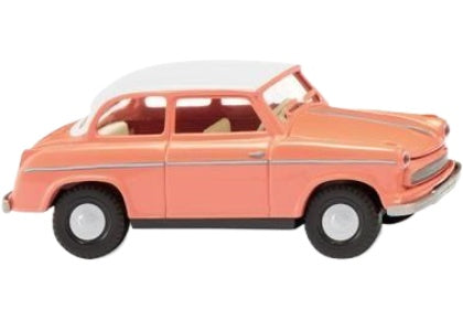 Lloydアレクサンダー サーモンレッド 旧車 模型 ダイキャスト モデル / Wiking 1/87 ミニカー 模型
