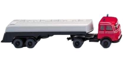 消防署 Mercedes Benz Pullman タンカーセミトレーラー トレーラー / Wiking 1/87 建設機械模型 工事車両