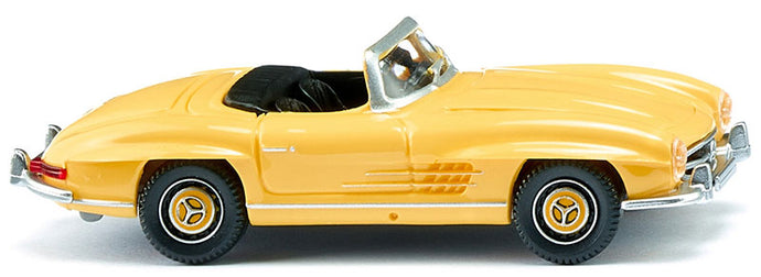 1957-63 Mercedes-Benz 300 SL ロードスター イエロー ミニカー / WIKING 1/87