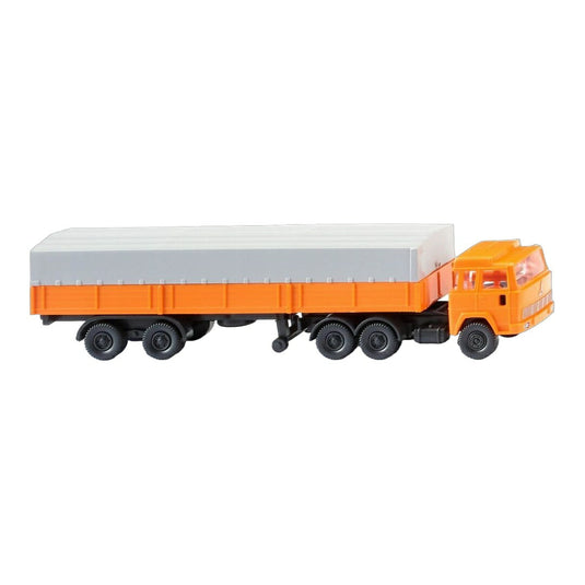 マギルス フラットベッド セミトレーラー オレンジ / Wiking 1/160 トラック模型