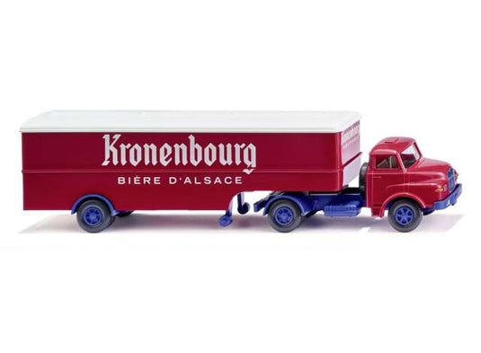サヴィエム パネルセミトレーラー Kronenbourg レッド/ブルー ヘルパ 1/87 / Wiking 1/87 ミニカー