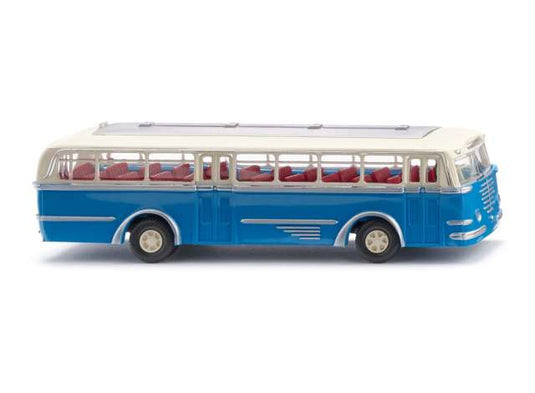 ビュッシング トラムバス スカイブルー/アイボリー ヘルパ 1/87 働く車 バス / Wiking 1/87 ミニカー