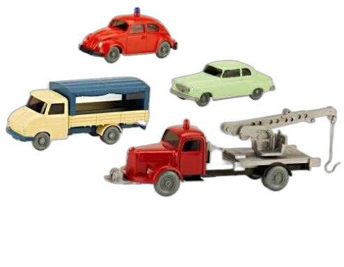 Set Borgward Isabella + Mercedes Benz L/ Wiking 1/87  模型 ミニカー