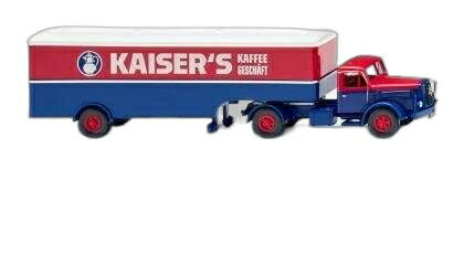 Kaiser s Kaffee Henschel ボックス セミトレーラー/ Wiking 1/87  模型 ミニカー