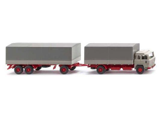 マギルス 235 D 荷台付トレーラー グレー/レッド ヘルパ 1/87 働く車 / Wiking 1/87 建機