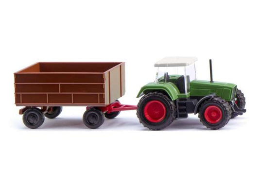 フェント ファボリット トレーラー付 グリーン/レッド 働く車 1/160 ミニカー / Wiking 1/160 農機