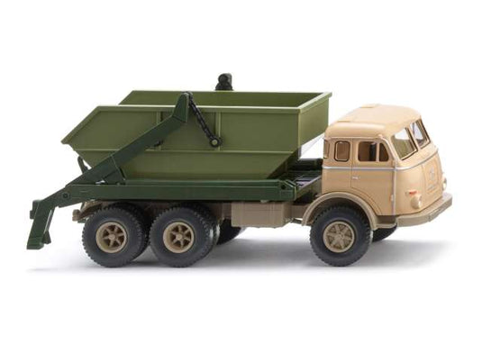 ヘンシェル スキップローダー ベージュ/グリーン 働く車 ヘルパ 1/87 ミニカー / Wiking 1/87 建機
