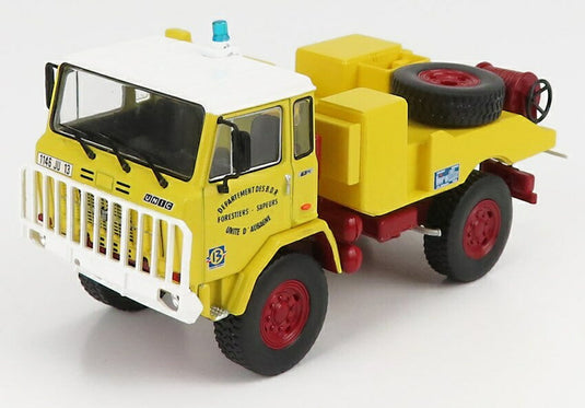 UNICユニック 75PC SDIS 13 タンク車 サペールポンピエ 1980 イエロー CENTAURIA-WORLD-TRUCK-FIRE-ENGINE-POMPIERS-FEUERWEHR / EDICOLA 1/43 ミニカー