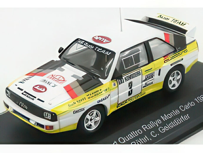 【予約】AUDI スポーツ クワトロ アウディチーム HB 3号車 2位 ラリー モンテカルロ 1985 W.ロール C.ガイストドルファー ホワイト イエロー/ CMR 1/43 ミニカー