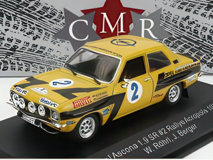 【予約】OPEL アスコナ 1.9 SR 2号車 ラリー アクロポリス 1975 W.ロール J.ベルガー イエロー ブラック/ CMR 1/43 ミニカー