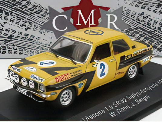 【予約】OPEL アスコナ 1.9 SR 2号車 ラリー アクロポリス 1975 W.ロール J.ベルガー イエロー ブラック/ CMR 1/43 ミニカー