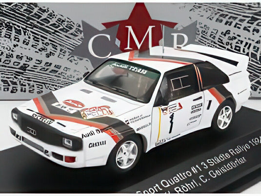【予約】AUDI クワトロ スポーツ 1号車 優勝 ラリー ADAC シュテッテ 1984 W.ロール C.ガイストドルファー ホワイト/ CMR 1/43 ミニカー