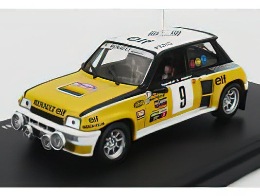 RENAULT - R5 TURBO N 9 WINNER RALLY MONTECARLO 1981 JEAN RAGNOTTI - JEAN MARC ANDRIE - YELLOW WHITE BLACK/EDICOLA 1/43ミニカー