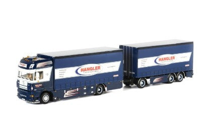 DAF XF 105 SSC 4x2 バン + バントレーラー PESCHL / WSI 1/50 建設機械模型 工事車両