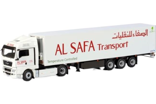 ギャラリービューアに画像をロードする, Al Safa Transport MAN TGX XLX 冷蔵トレーラー / WSI 1/50 建設機械模型 工事車両
