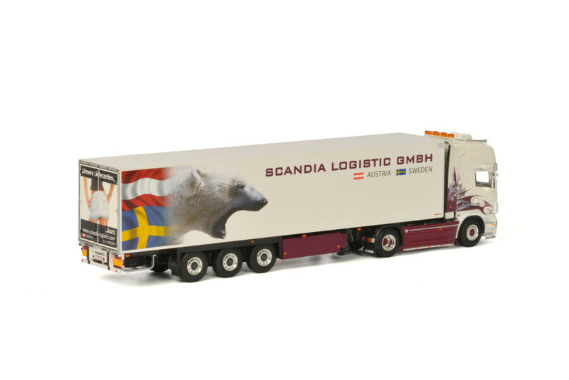 ギャラリービューアに画像をロードする, Scaniaスカニア R6 TOPLINE リーファートレーラー 3軸 Scandia Logistic / WSI 1/50 建設機械 模型
