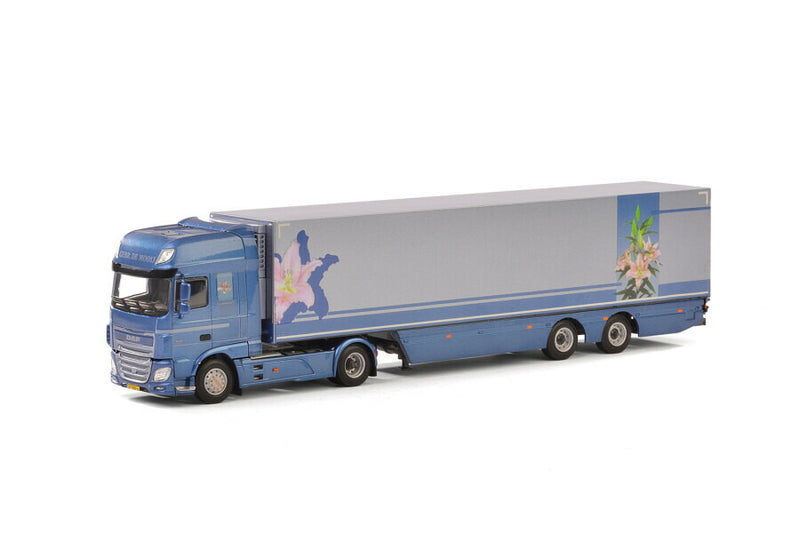 ギャラリービューアに画像をロードする, DAF XF SUPER SPACE CAB 4x2 リーファートレーラー 2軸 Gebr. De Mooi / WSI 1/50 建設機械 模型
