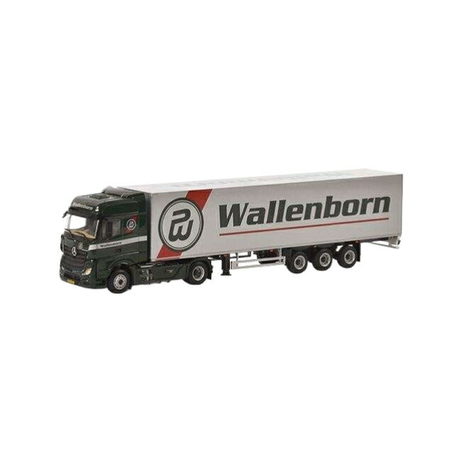 Wallenborn Mercedes Benz Actros Big Space box trailer  トレーラー / WSI 1/50 建設機械模型 工事車両