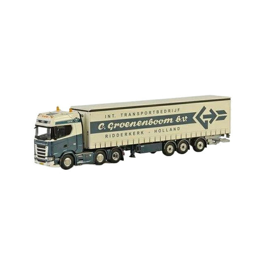 C. Groenenboom Scania S Highline CS20H curtainside semitrailer  トレーラー / WSI 1/50 建設機械模型 工事車両