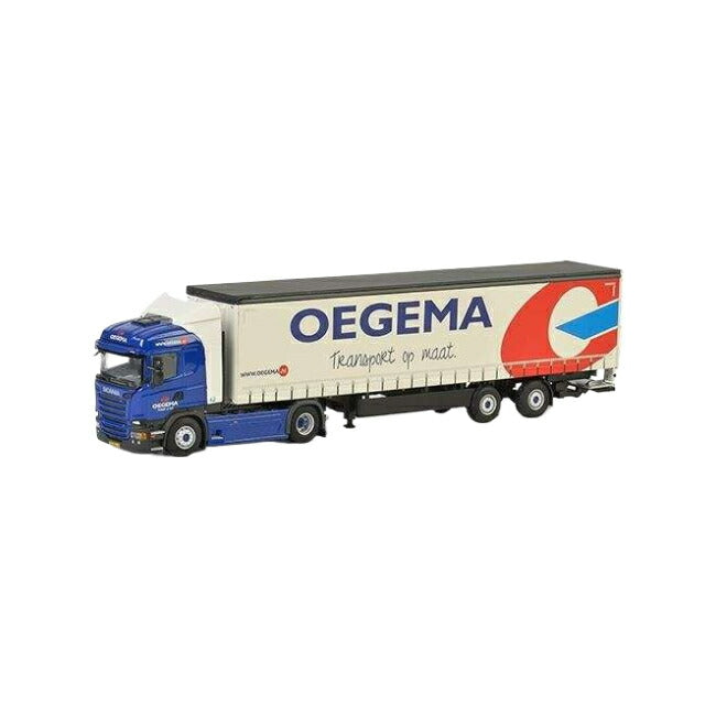 Oegema Scania R Streamline Highline curtainside trailer 2 axle  トレーラー / WSI 1/50 建設機械模型 工事車両