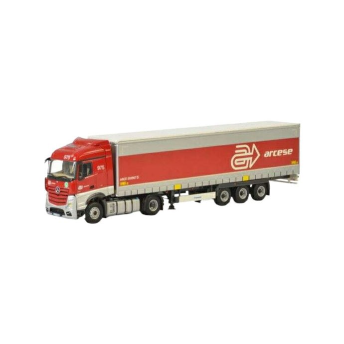 Arcese Mercedes Benz Actros MP4 Stream Space curtainside semitrailer  トレーラー / WSI 1/50 建設機械模型 工事車両