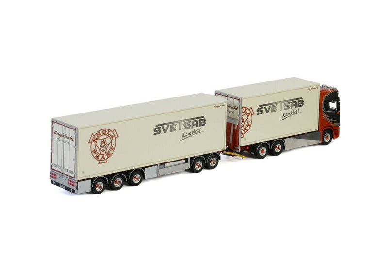 ギャラリービューアに画像をロードする, Scaniaスカニア S HIGHLINE CS20H 6x2 TWIN STEER リーファートラック DRAWBAR Englafrakt / WSI 1/50 建設機械 模型
