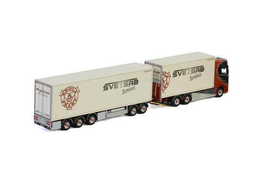 Scaniaスカニア S HIGHLINE CS20H 6x2 TWIN STEER リーファートラック DRAWBAR Englafrakt / WSI 1/50 建設機械 模型