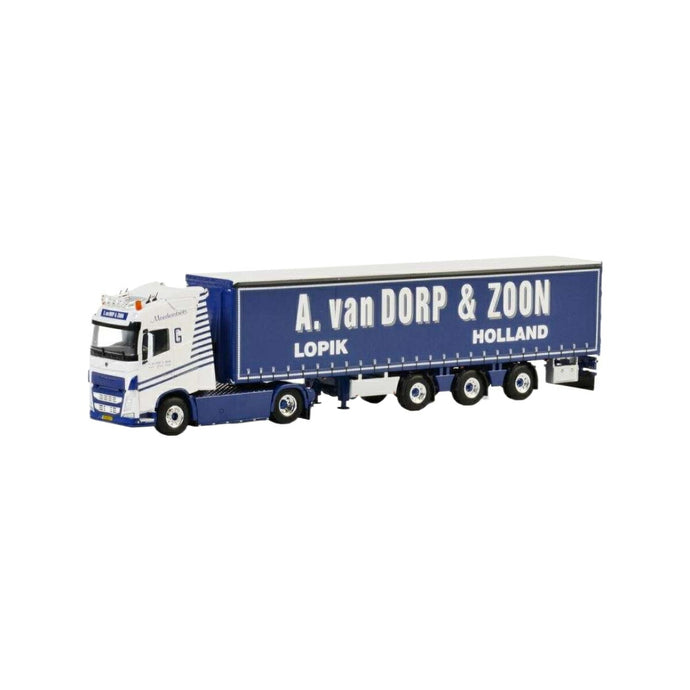 A van Dorp & Zoon Volvo FH04 Globetrotter curtainside semitrailer  トレーラー / WSI 1/50 建設機械模型 工事車両