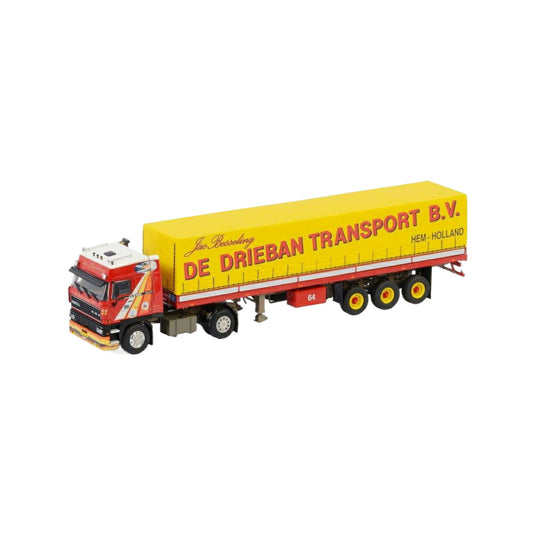 De Drieban Transport DAF 3300 Space Cab Curtainside Trailer  トレーラー / WSI 1/50 建設機械模型 工事車両