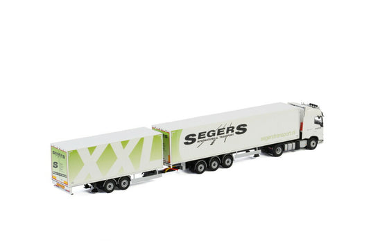 Volvoボルボ FH 4 GLOBETROTTER 4X2 RIGED COMBI LZV ROAD TRAIN 5軸 Segers Transport / WSI 1/50 建設機械 模型