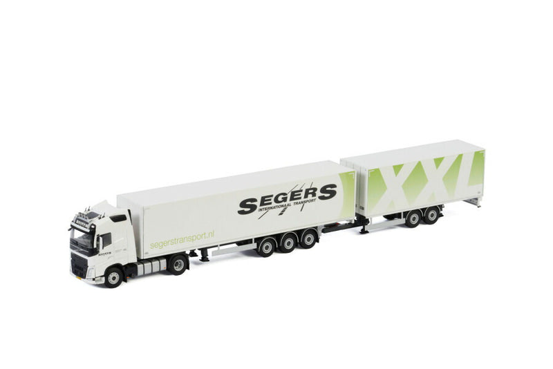 ギャラリービューアに画像をロードする, Volvoボルボ FH 4 GLOBETROTTER 4X2 RIGED COMBI LZV ROAD TRAIN 5軸 Segers Transport / WSI 1/50 建設機械 模型
