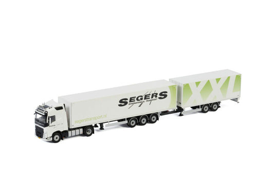 Volvoボルボ FH 4 GLOBETROTTER 4X2 RIGED COMBI LZV ROAD TRAIN 5軸 Segers Transport / WSI 1/50 建設機械 模型