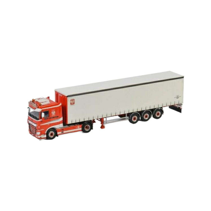 Transports Bialek & Fils DAF XF Super Space Cab curtainside semitrailer  トレーラー / WSI 1/50 建設機械模型 工事車両