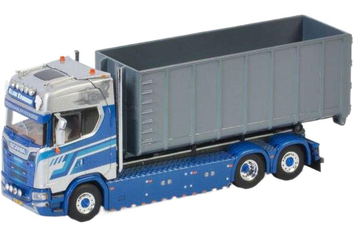 Klein Kromhof Scania S Highline CS20H フックリフトシステム + 40M3コンテナ コンテナ / WSI 1/50 建設機械模型 工事車両