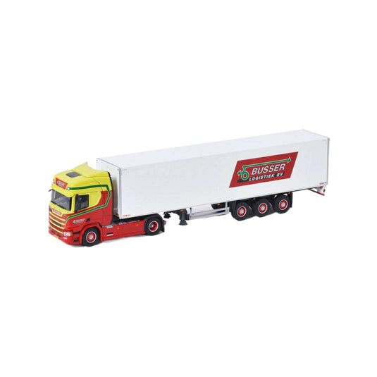 Busser Logistiek Scania R Highline CR20H 4x2 box semitrailer 3axle  トレーラー / WSI 1/50 建設機械模型 工事車両