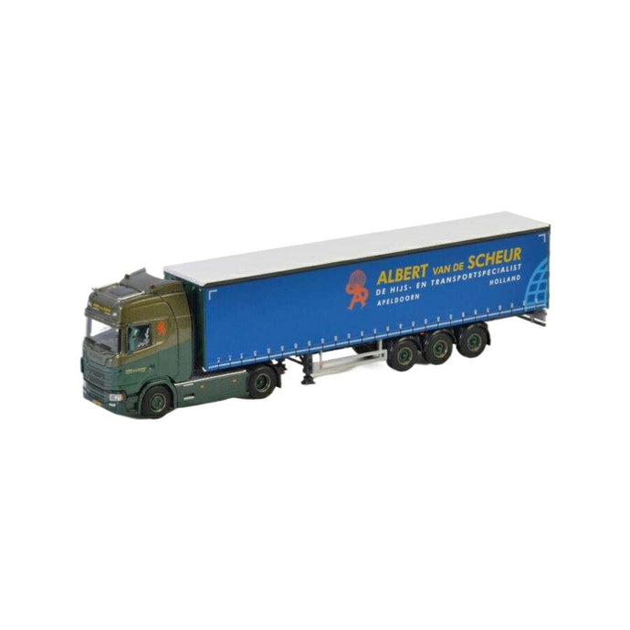 Albert van de Scheur Scania S Highline CS20H Curtainsidetrailer  トレーラー / WSI 1/50 建設機械模型 工事車両