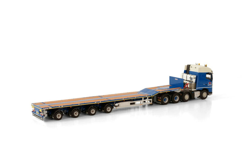 ギャラリービューアに画像をロードする, Volvoボルボ FH4 8X4 GLOBETROTTER Nooteboom TELESTEP 4 AXLE Baetsen / WSI 1/50 建設機械 模型
