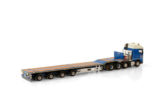 Volvoボルボ FH4 8X4 GLOBETROTTER Nooteboom TELESTEP 4 AXLE Baetsen / WSI 1/50 建設機械 模型