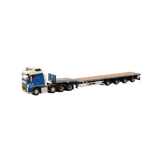 Baetsen Volvo FH4 8x4 Globetrotter 4axle Nooteboom Telestep  トレーラー / WSI 1/50 建設機械模型 工事車両