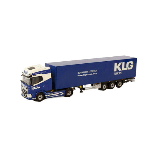 KLG Europe DAF XG+ 4x2 box semitrailer 3axle  トレーラー / WSI 1/50 建設機械模型 工事車両