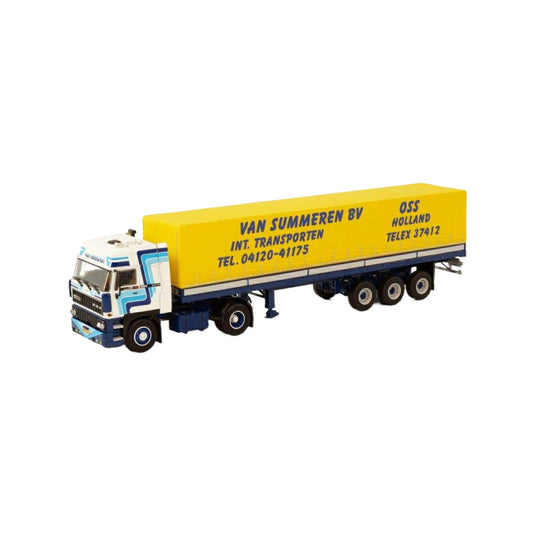 Van Summeren DAF 3600 Space Cab 4x2 curtain tarpaulin semitrailer  トレーラー / WSI 1/50 建設機械模型 工事車両