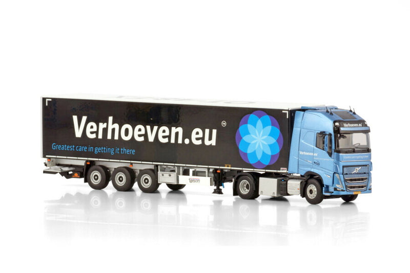 ギャラリービューアに画像をロードする, VERHOEVEN LOGISTICS VOLVO FH5 GLOBETROTTER XL 4X2 BOX TRAILER  3軸 トラック/WSI 1/50 建設機械模型 工事車両
