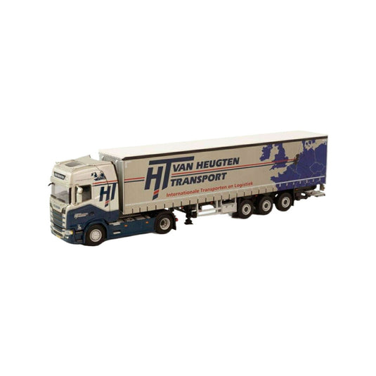 Van Heugten Scania S Highline CS20H 4x2 Curtain Tarpaulin Semitrailer 3axle  トレーラー / WSI 1/50 建設機械模型 工事車両